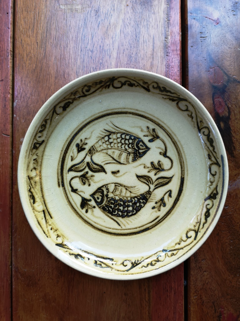 Ceramic Plate 6” Painted Fish