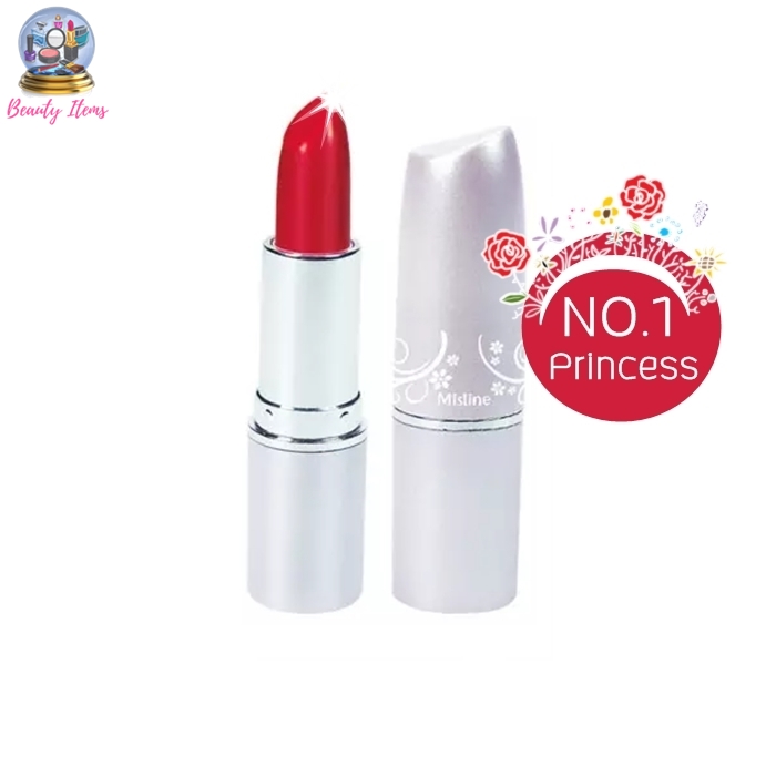 ลิปสติกเนื้อครีมสีหวาน มิสทีน นัมเบอร์ วัน พริ๊นเซส Mistine No.1 Princess Lipstick 3.7 g.