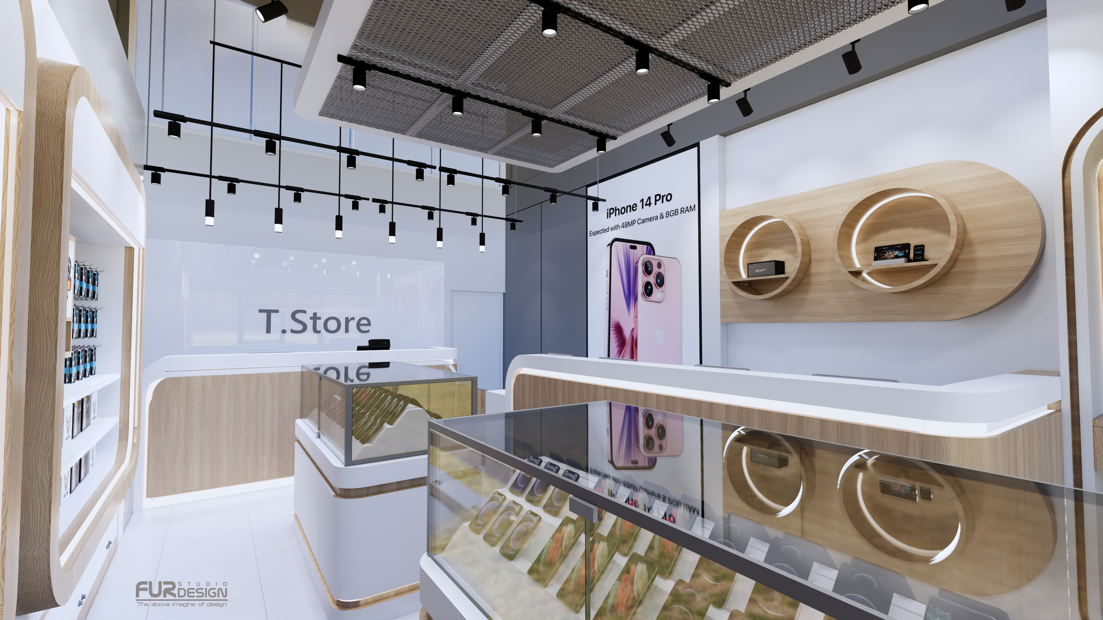 ออกแบบ ผลิต และติดตั้งร้าน : ร้าน T.Store อยุธยา