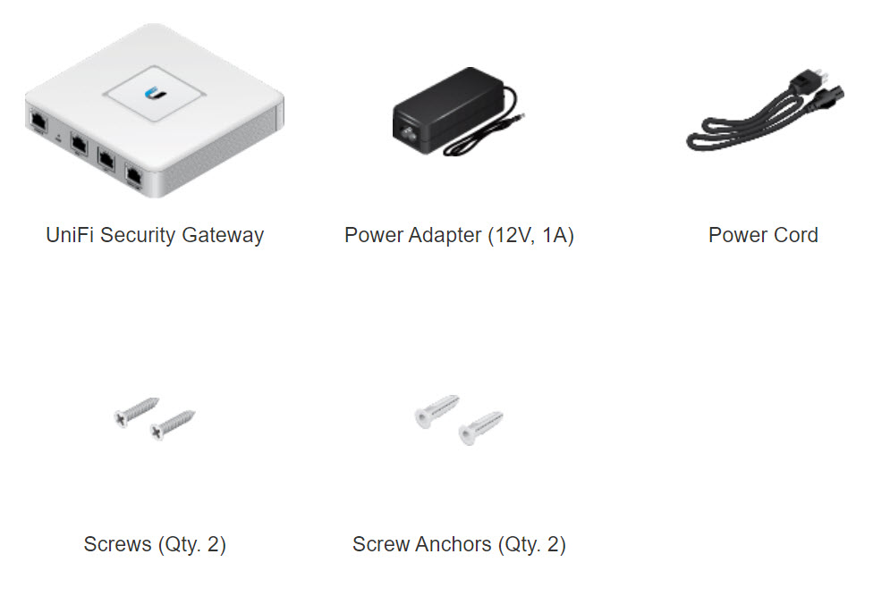 Security gateway. UNIFI Security Gateway 4p