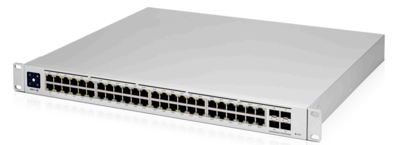 USW-Pro-48,Layer 3 switch with (48) GbE RJ45 ports and (4) 10G SFP+ ports
