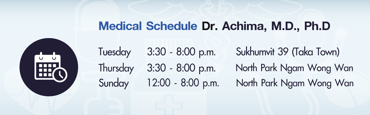 medical schedule Dr. Atchima