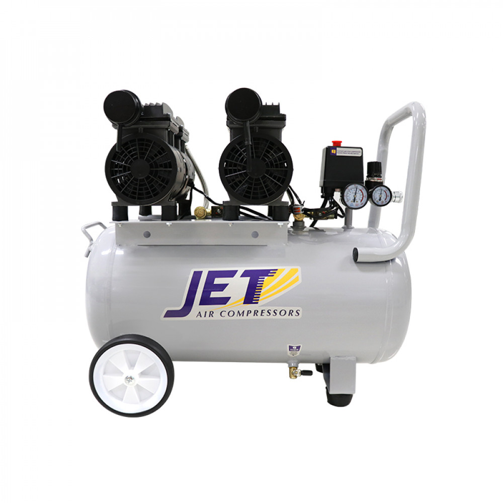 ปั๊มลมชนิด เงียบ แบบไร้น้ำมัน JET JOS-250 ขนาด 50 ลิตร