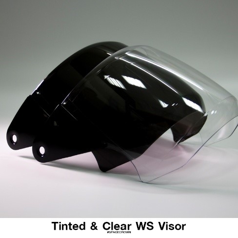 ชิลด์/หน้าแว่นอะไหล่ หมวกกันน็อค สีดำ-ใส รุ่น EX, Vision, WS