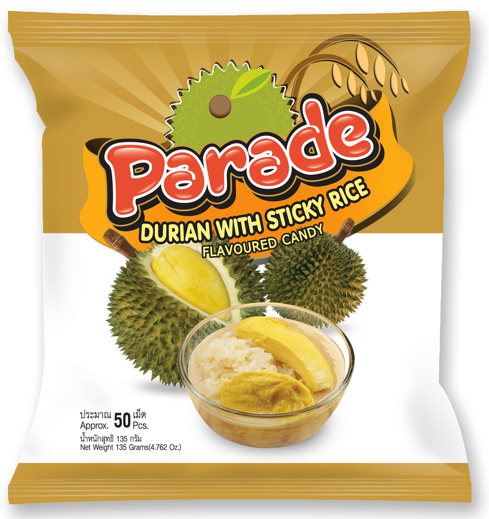 Parade Durian with Sticky Rice Flavoured Candy