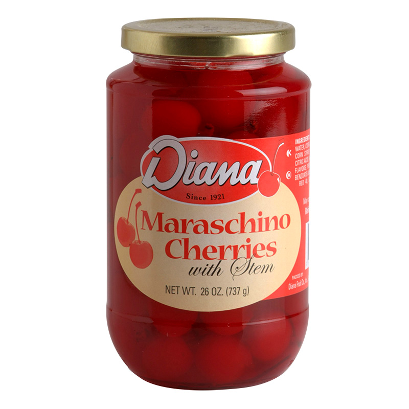 Diana's Maraschino cherries with Stems 4.25 kg.
