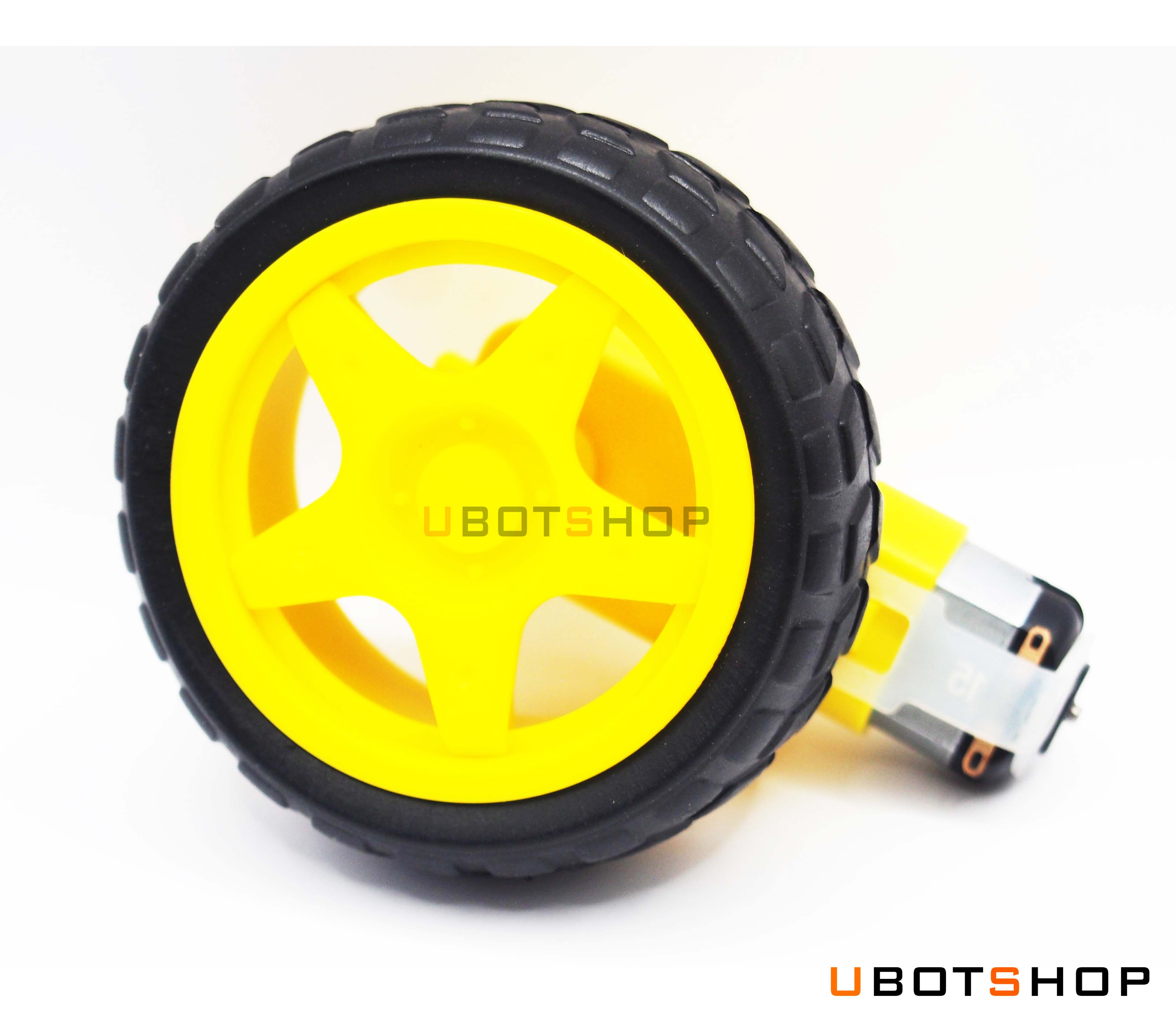 motor and wheel (yellow) 6V ratio 1: 120 (MM0004)