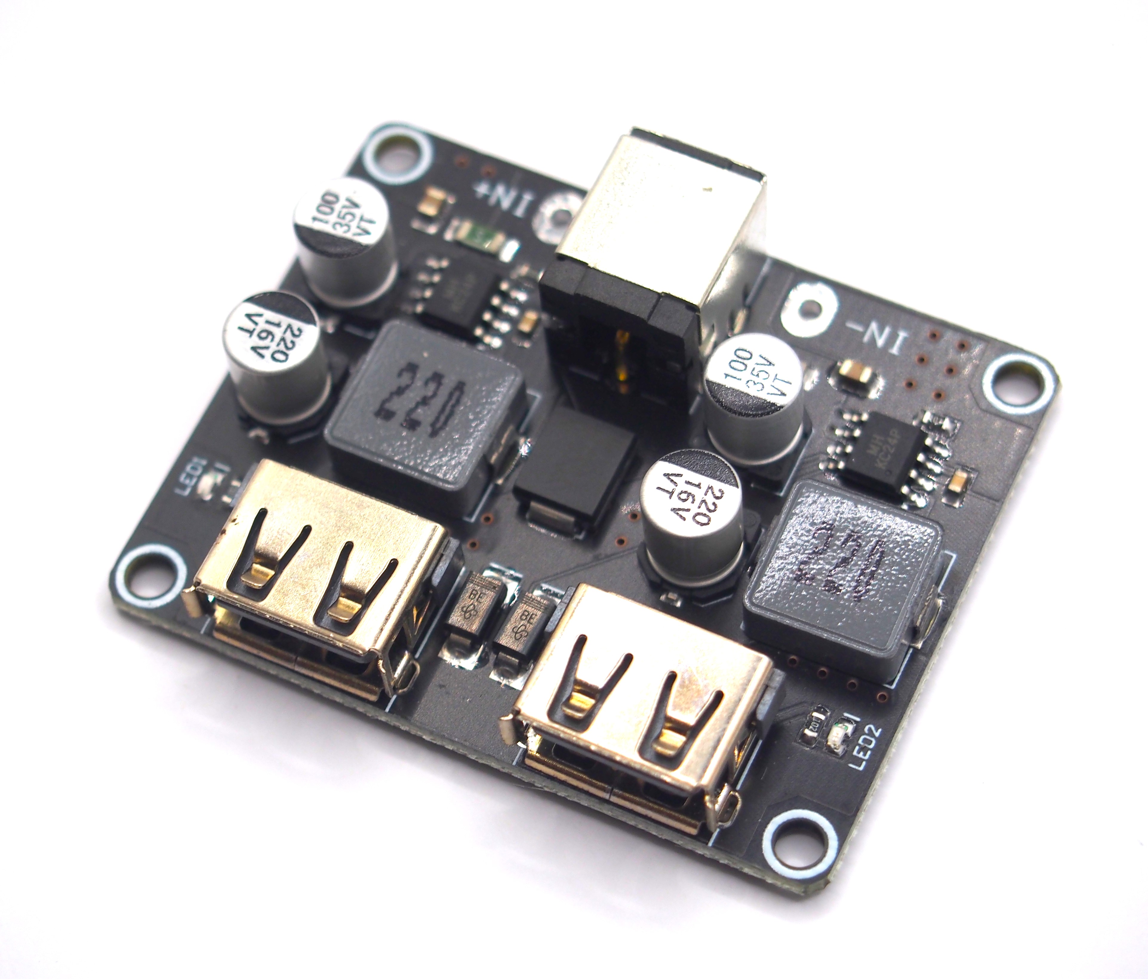 2 way fast charge DC step-down module with DC007 socket 12V24V to QC3.0 (PR0001)