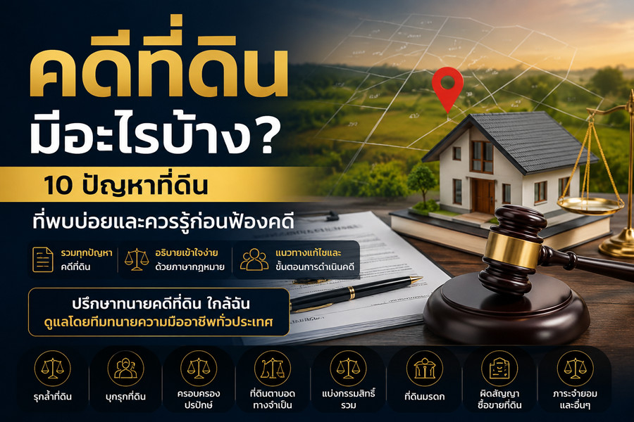 คดีที่ดิน มีปัญหาอะไรบ้าง