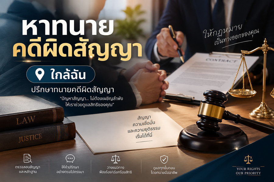 หาทนายคดีผิดสัญญาใกล้ฉัน
