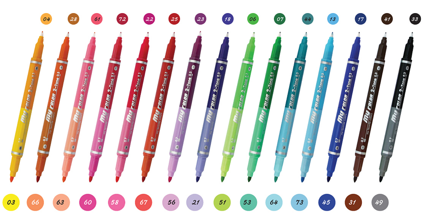 ปากกา My Color 2 หัว 2-Tone