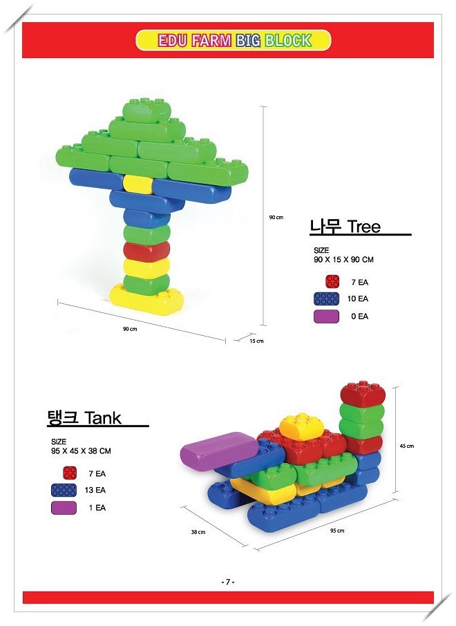 ตัวต่อบล็อก ขนาดใหญ่ FARM BIG BLOCK ชุด BUILD PLAY - A set 48PCS ยี่ห้อ Edu Play