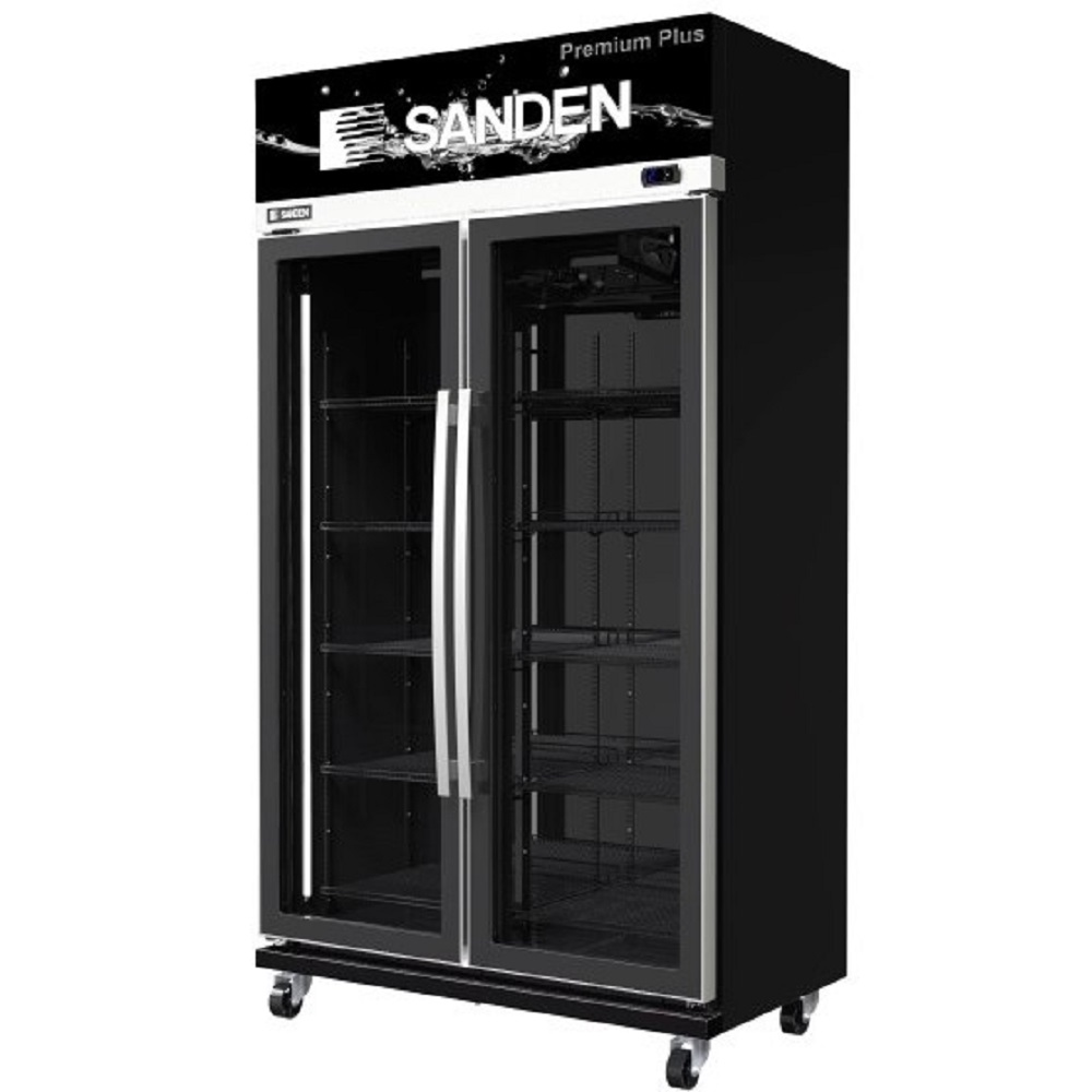 SANDEN ตู้แช่เย็น 2 ประตู รุ่น YEM-1105P ขนาด 28.3 Q สีดำพรีเมี่ยม
