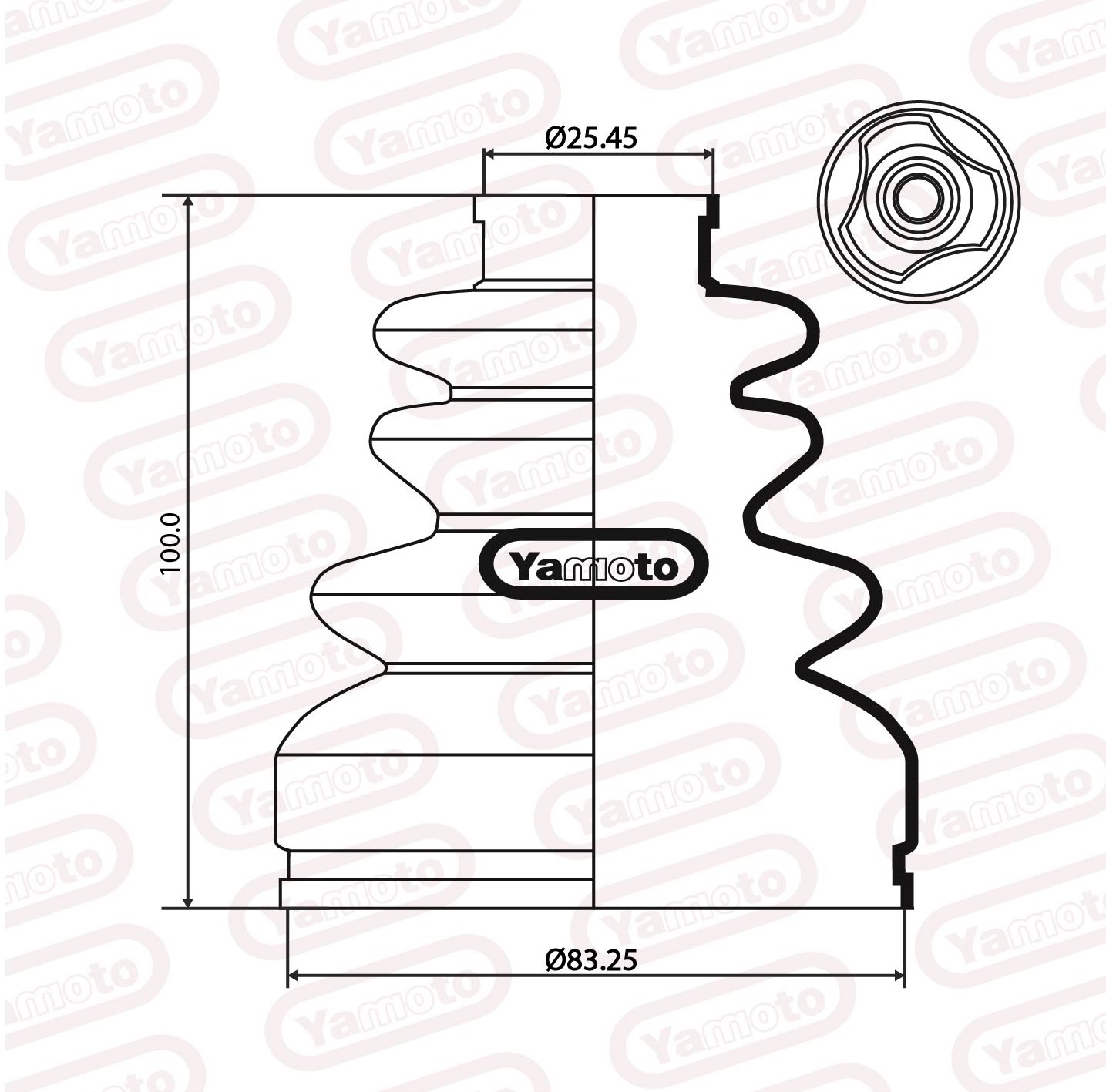DRIVE SHAFT BOOTINNER RE (24V.) BIGM yamotorubber
