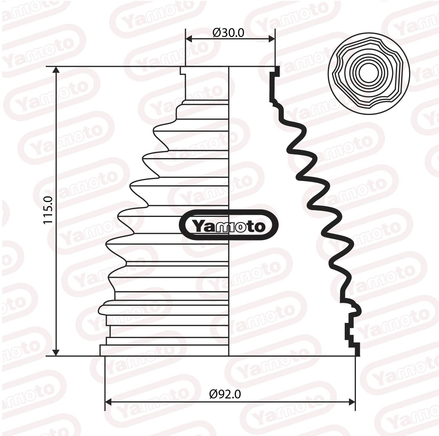 DRIVE SHAFT BOOT INNER 4Runner FJ Cruiser yamotorubber