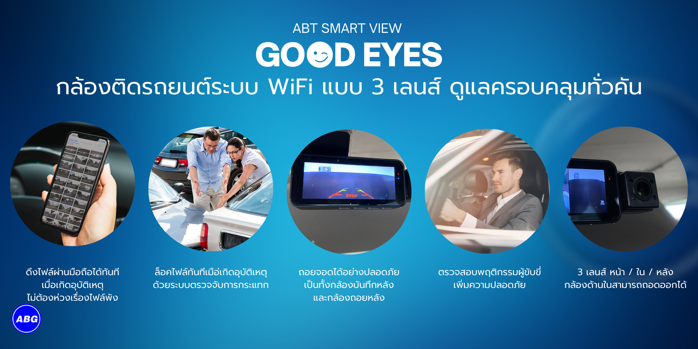 กล้องบันทึกภาพหน้า ใน หลัง GOOD EYES บันทึกแบบ3เลนส์ ดูผู้ขับขี่ และภายในห้องโดยสาร เหมาะสำหรับรถนักเรียนและรถขนส่ง