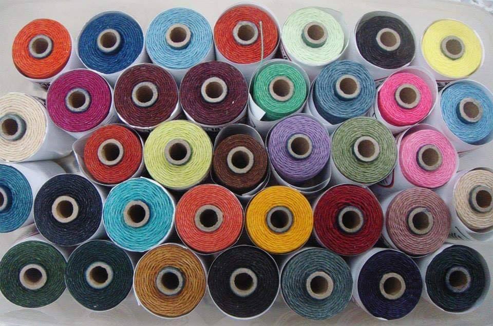 Waxed Linen Thread White 4 ply prettydesign