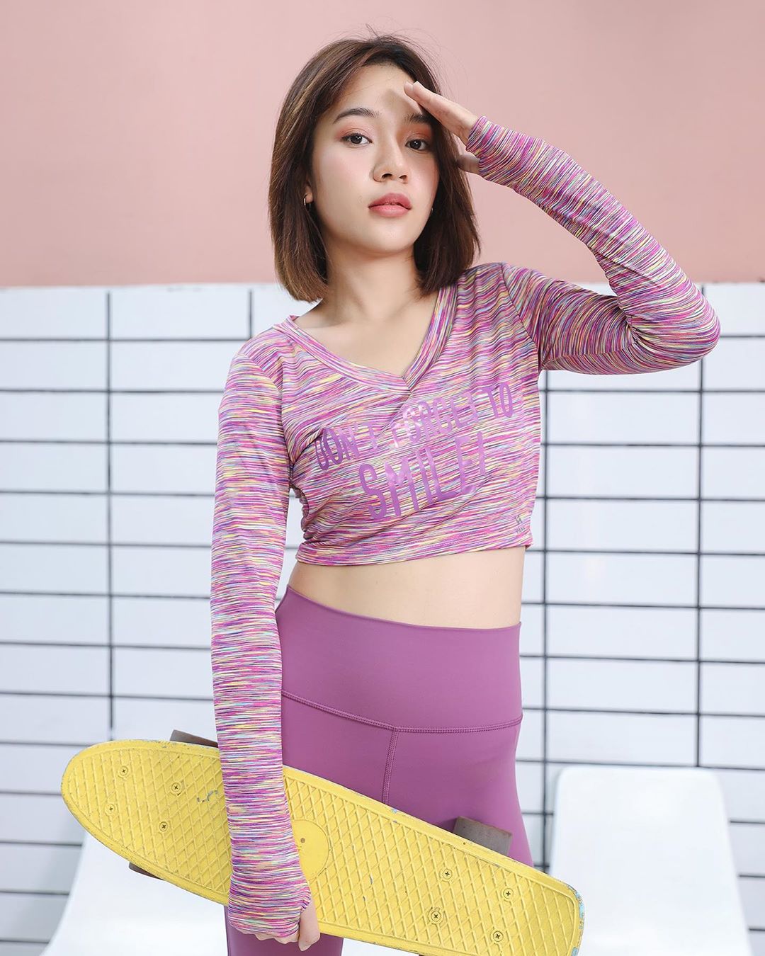 Rainbow Party Sporty Crop Pink
