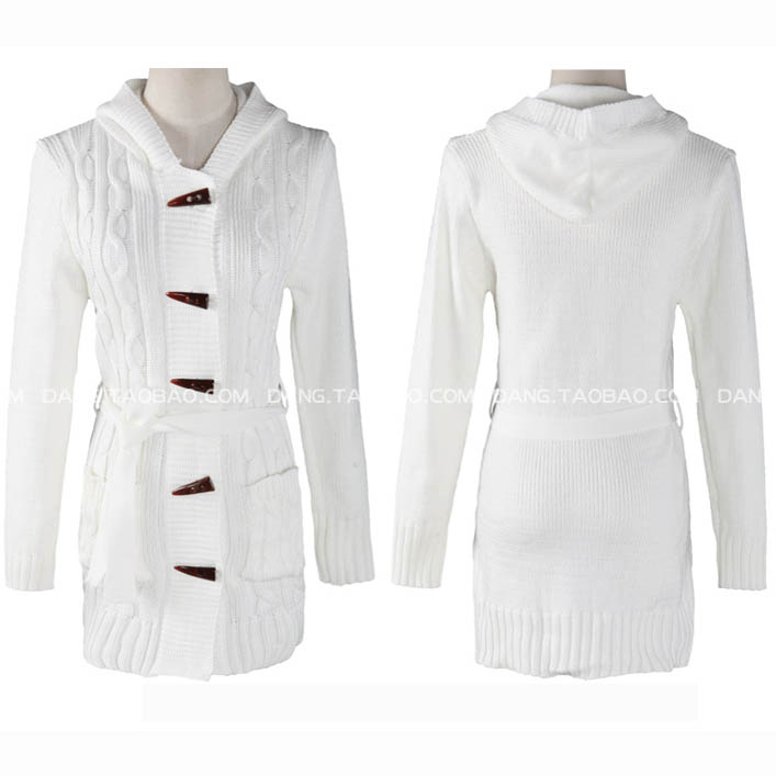  [[*พร้อมส่ง F]] [Dd-060-1] DDG++เสื้อกันหนาว++เสื้อกันหนาวสีขาวผ้าถักไหมพรม