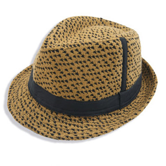  [[*พร้อมส่ง]] [CW-350-1] CatWorld++หมวก++หมวกสีเหลืองผ้าขนคาดสายสีด