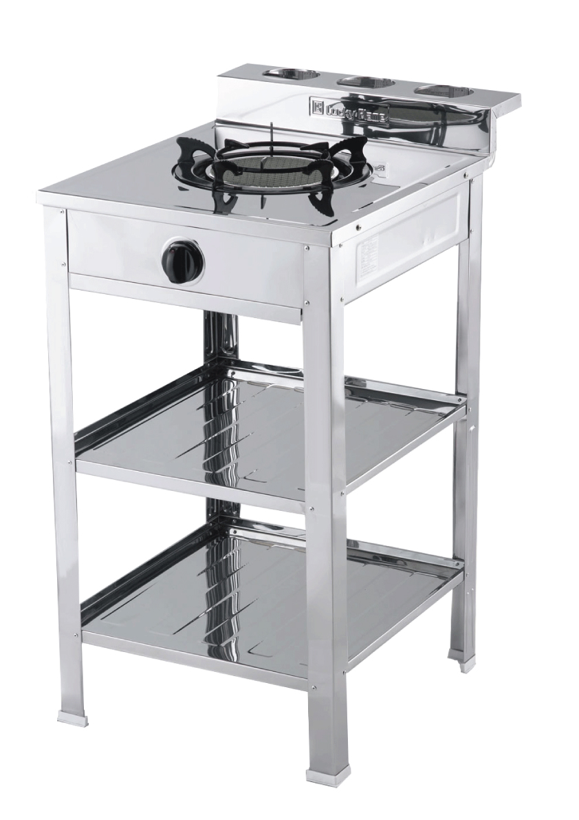 Freestanding gas cooker with shelf’s