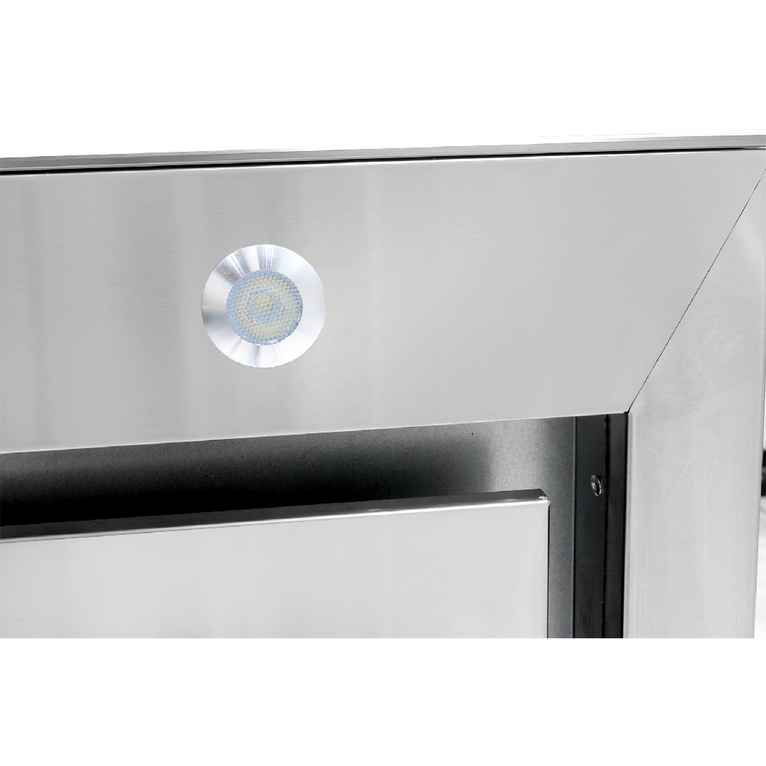 120cm island range hood, model TR1200is. Extraction rate at 1200 m3/hr