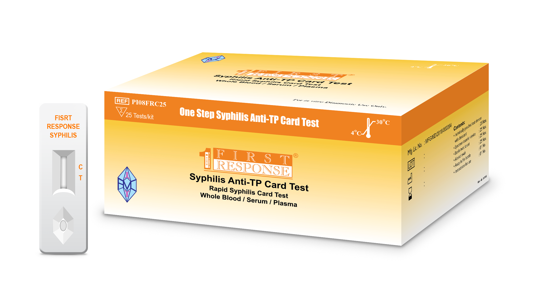 First Response Syphilis Anti-TP Card Test, Device ( 25 test/kit )