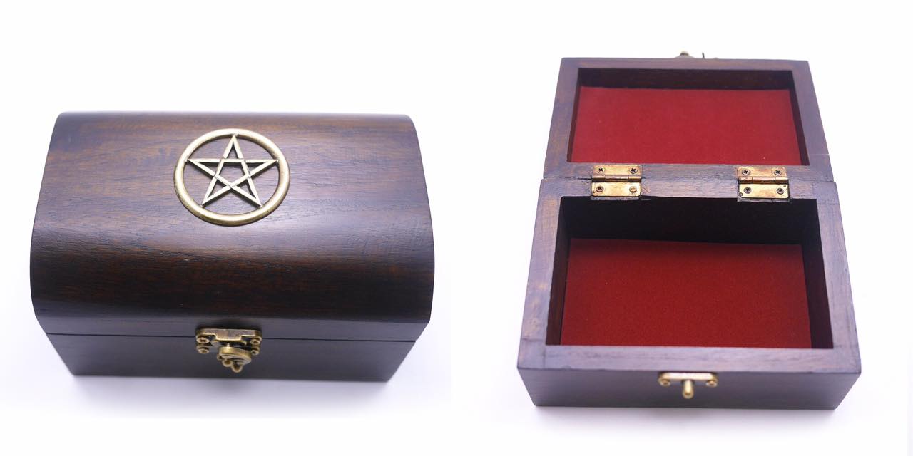 The Wooden boxes with Pentacle