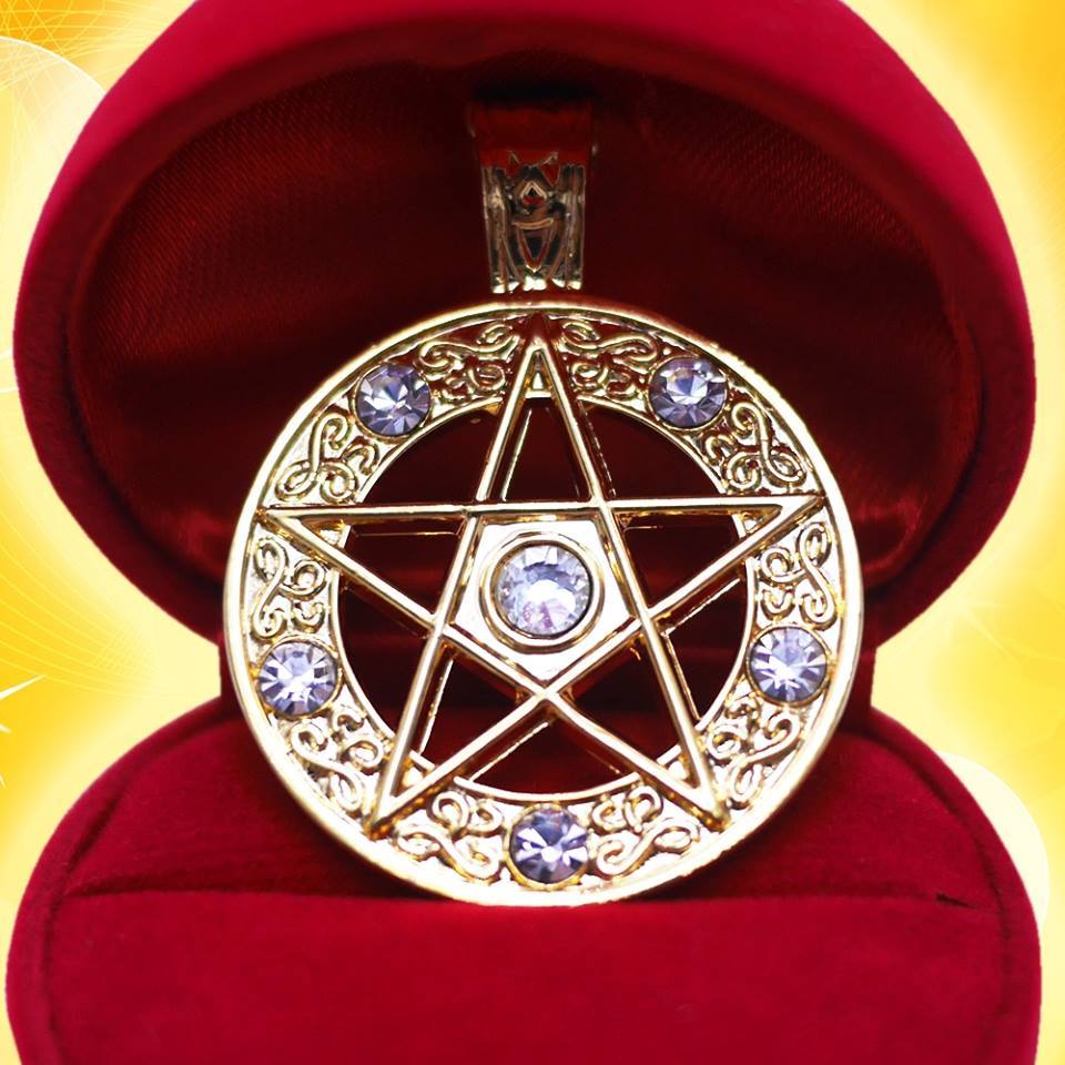 Pendant of Pentacle Coated with gold