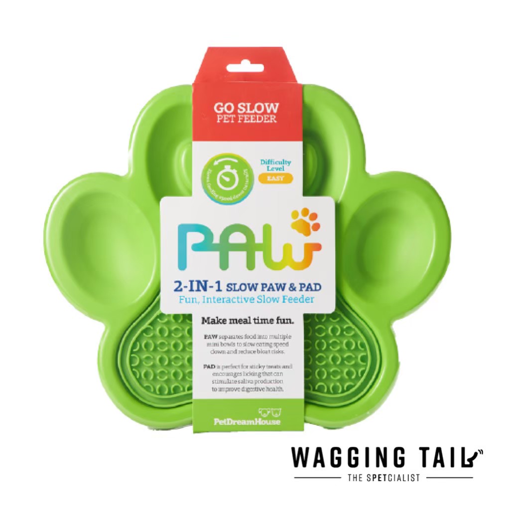 Wagging Tail Pet Dreemhouse 2 in 1 PAW & Slow pad Green