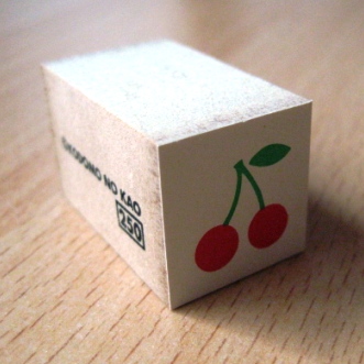 Mini Stamp รูปเชอรี่ ขนาด 1.8*1.8 cm.
