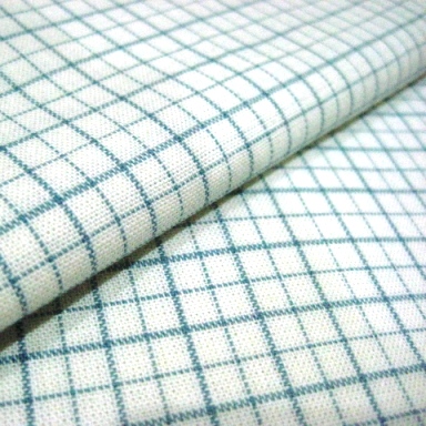 ผ้าทอ American Country ลายสก๊อตขาวตารางฟ้า ขนาด 1/8 m.(25*55 cm.)