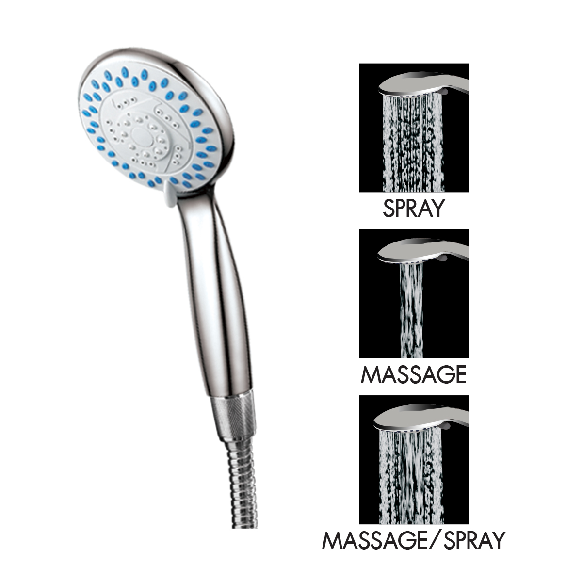 SHOWER HEAD 3 FUNCTION wspbath