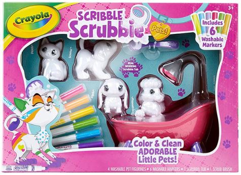 ชุดระบายสีและอาบน้ำสัตว์เลี้ยงScribble Scrubbies Tub Play set