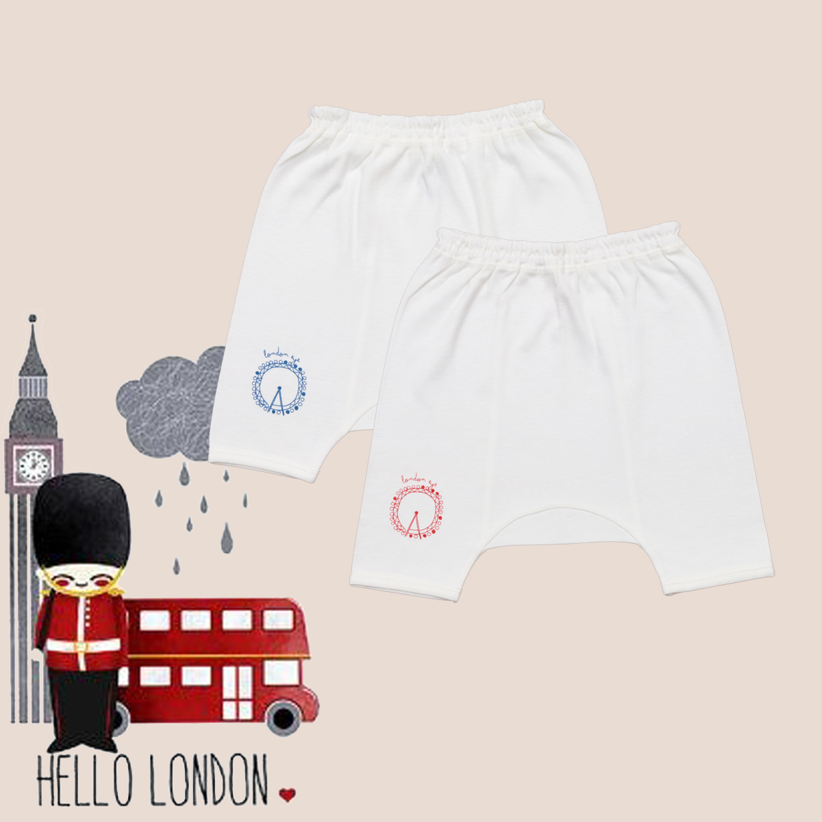 Dolce Orsetto กางเกง 4 ส่วน Basic I Love London