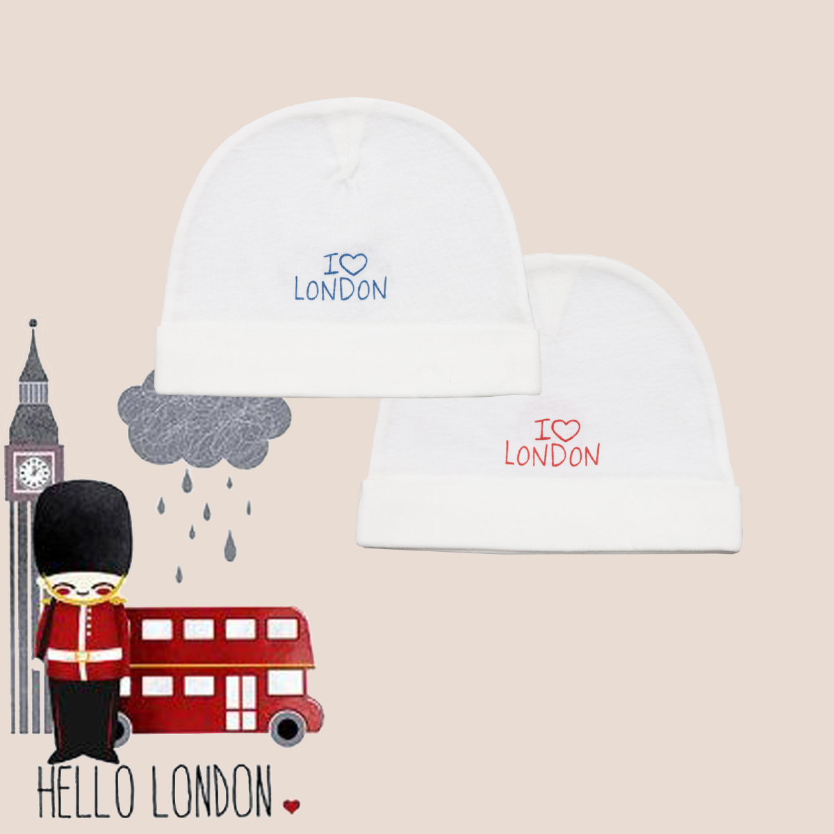 Dolce Orsetto หมวก Basic I Love London