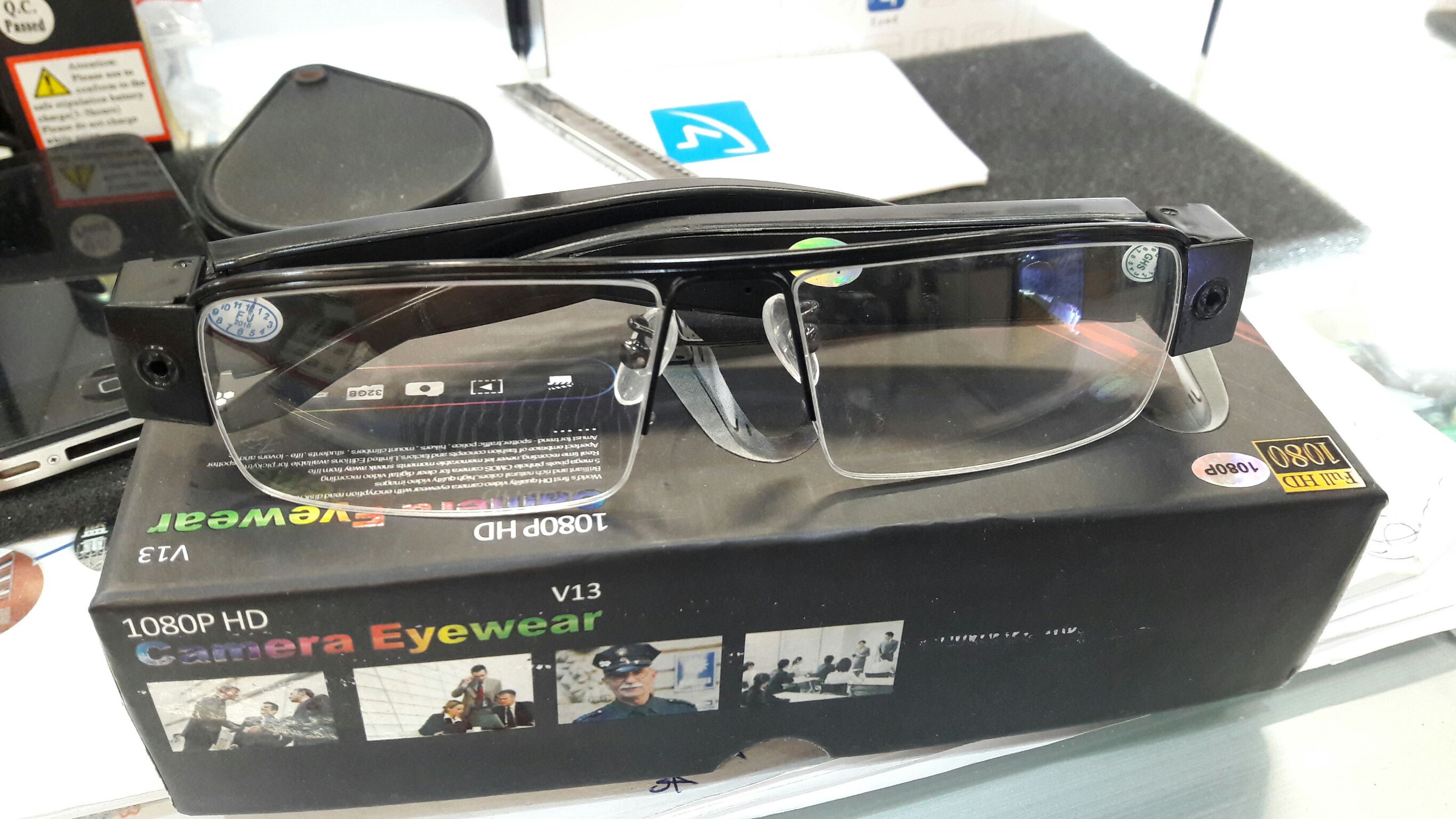 กล้องแว่นตา Spy glasses ถ่ายวีดีโอ แอบถ่าย ภาพพร้อมเสียง 1080P HD