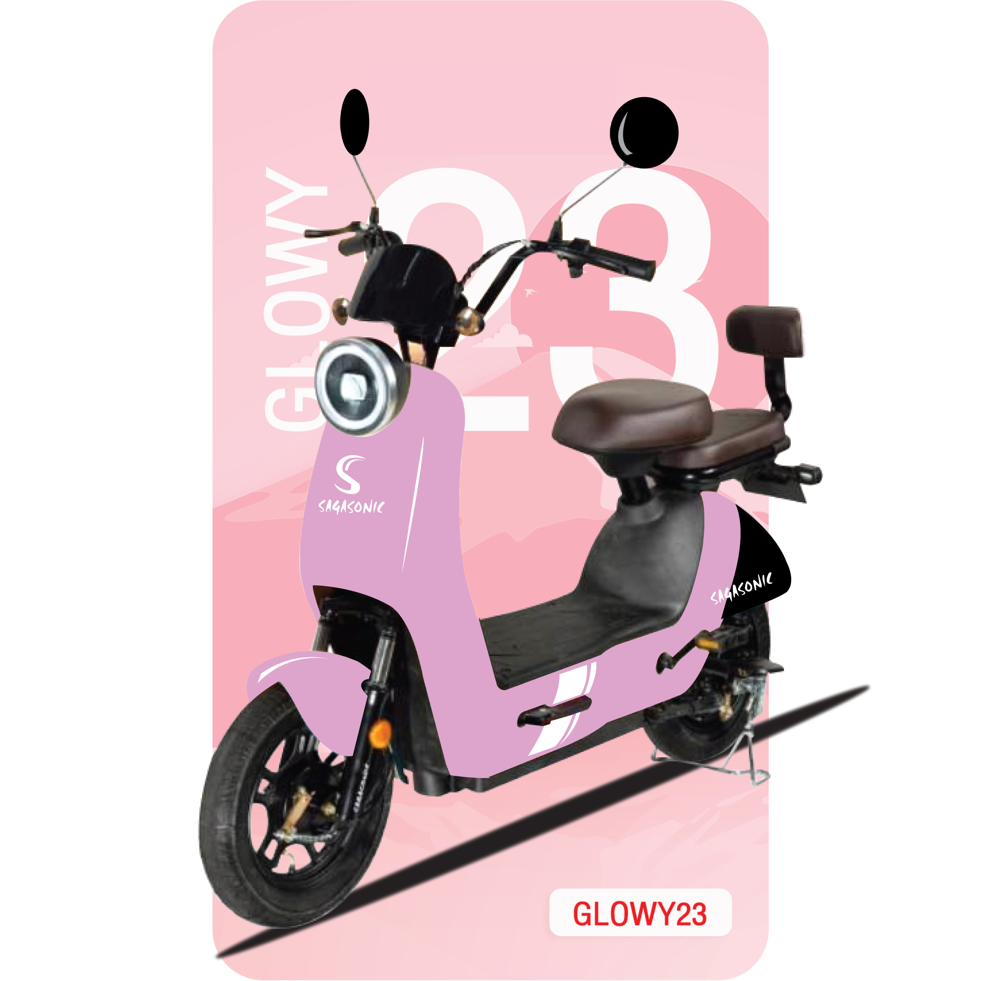 จักรยานไฟฟ้าอาโออิ Glowy23 สีชมพู