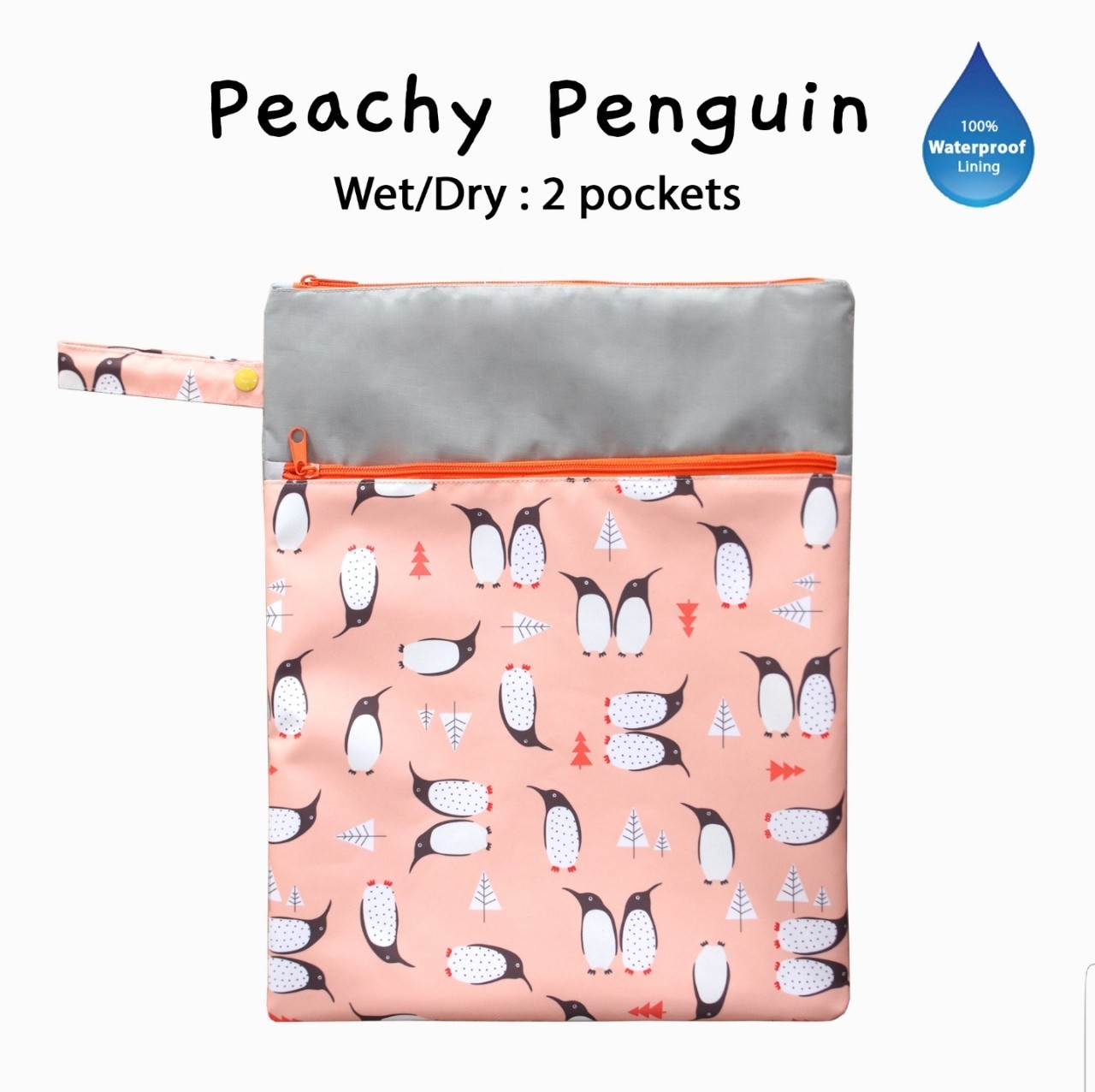 Wet/Dry Bag/ Peachy Penguin