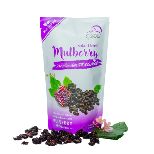 มัลเบอรี่อบแห้งรสธรรมชาติ ตราภูดอย Mulberry dry natural