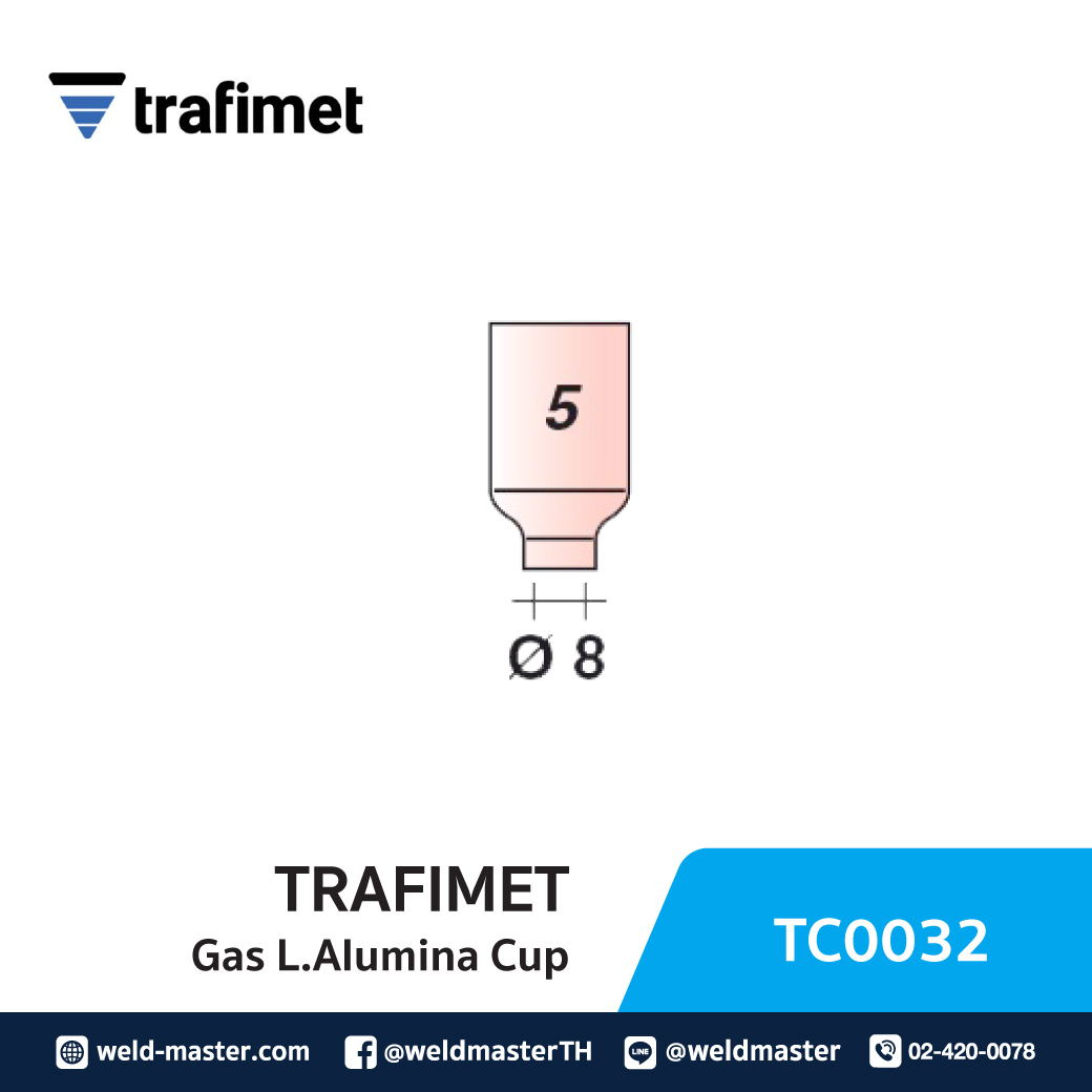 "TRAFIMET" TC0032 GAS L.ALUMINA CUP