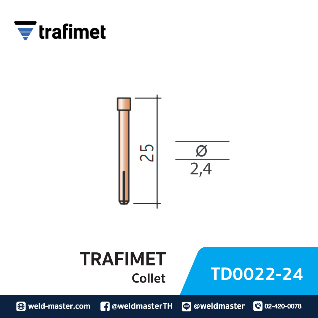 "TRAFIMET" TD0022-24 COLLET 2.4