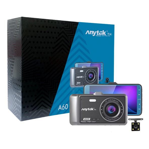 กล้องติดรถยนต์ Anytek Thailand บันทึกหน้า-หลัง รุ่น A60  FHD1080P