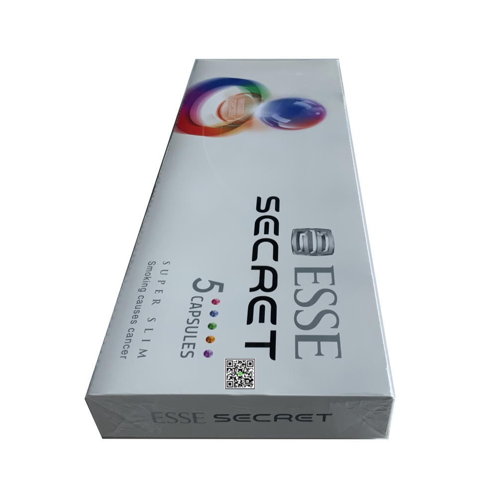 บุหรี่ เกาหลี - ESSE  Secret 5-Capsules เม็ดบีบ (1 คอตตอน) Tar 5 mg / Nicotine 0.4 mg