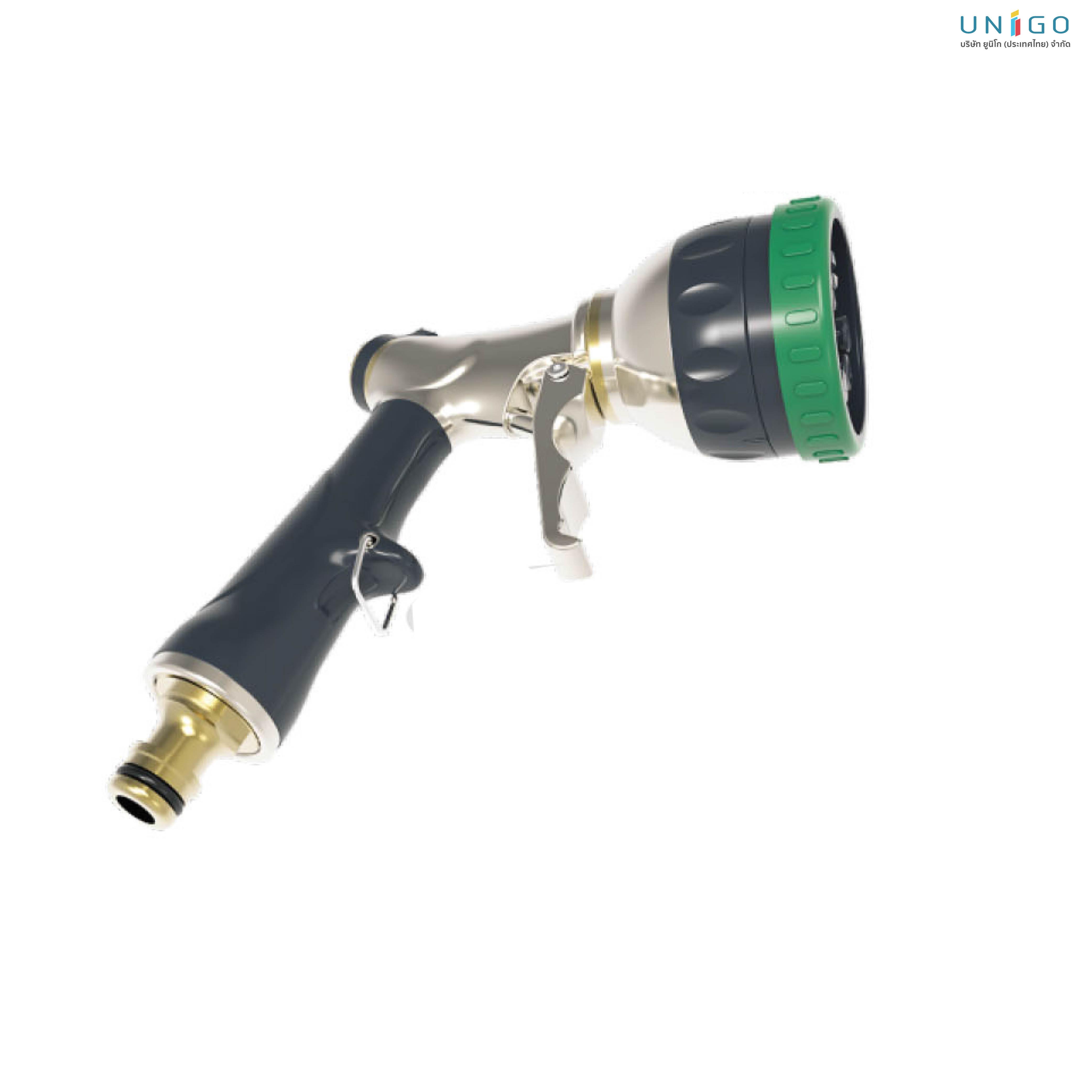 ZINC ALLOY  8 pattern spray nozzle WITH TPR CAOTED with  brass tool adaptor8