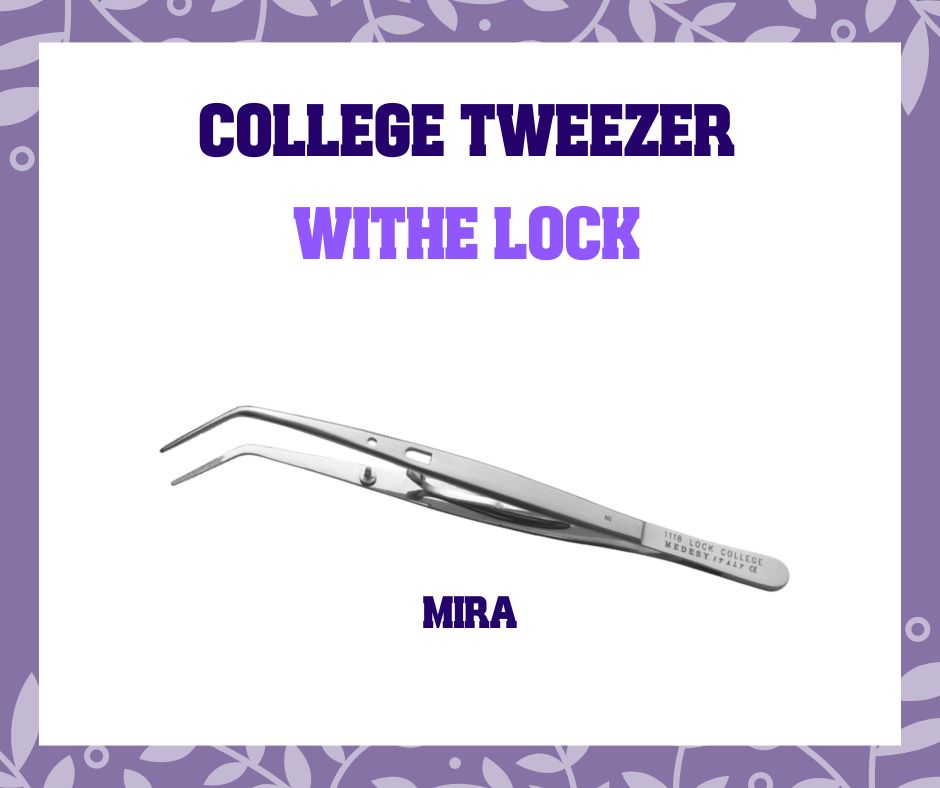 College tweezer with lock  ยี่ห้อ MIRA ขนาด 6 นิ้ว