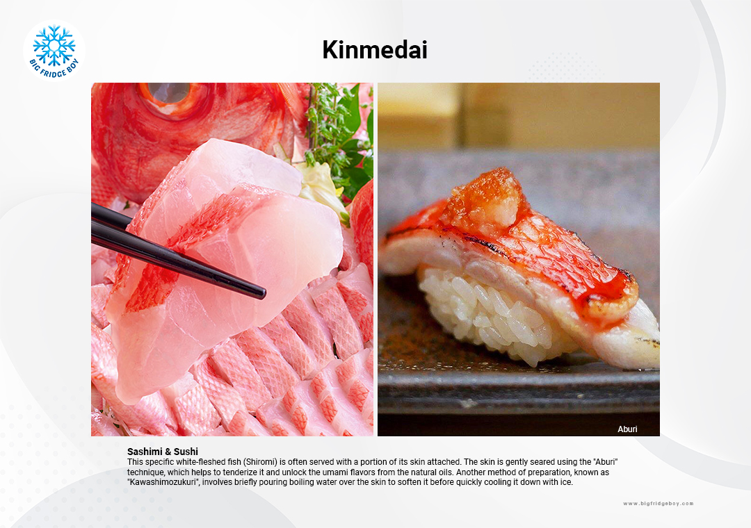 HINODE] JI-KINMEDAI FISH – TOP GRADE GOLDEN EYE RED SNAPPER – FRESH FROZEN  BY ULTRA-RAPID FREEZING