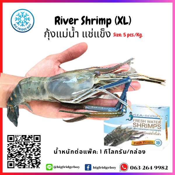 River Shrimp (XL) 5 pc/kg. NW 100% (2 KG./pack)