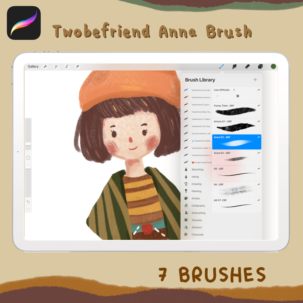 Twobefriend Anna Brush  |PROCREAT BRUSH |