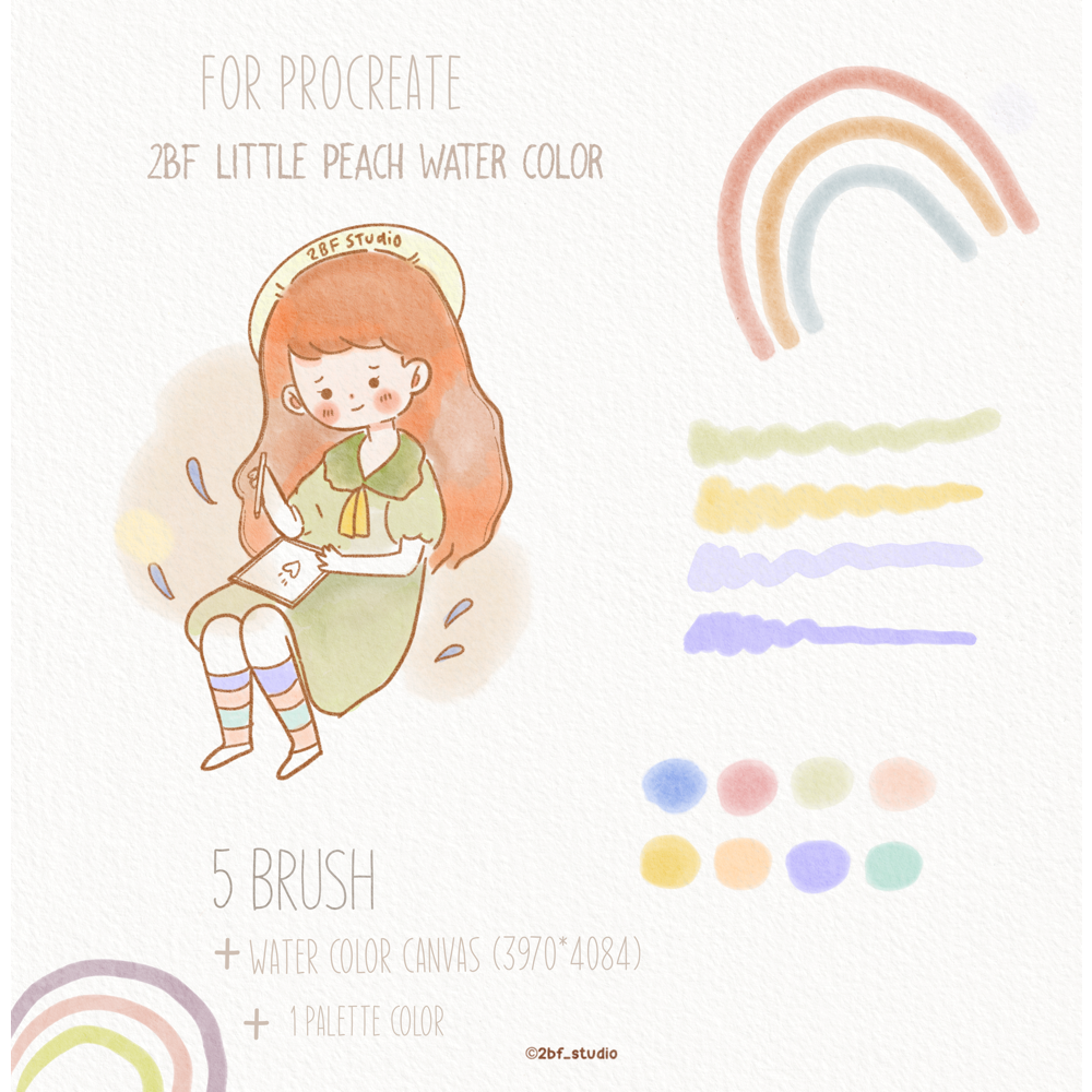 2BF Little Peach Water Color |PROCREAT|⠀